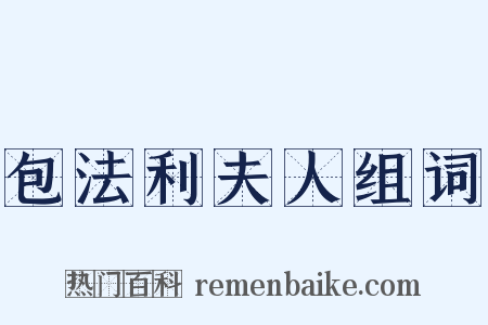 包法利夫人组词是什么意思的图片